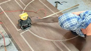 Beautiful wood desing carving skills || perfect handling router machine by pvj wood carving 2023