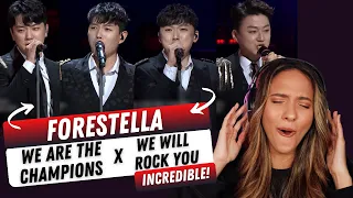 FORESTELLA [포레스텔라] | QUEEN -  We Are the Champions x We Will rock you | REACTION!!