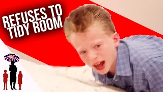 Child Learns Lesson When Made To Tidy Room | Supernanny