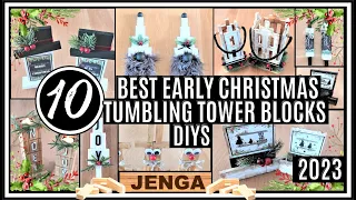 10 BEST EARLY CHRISTMAS TUMBLING TOWER BLOCKS DIYS 2023 II EARLY CHRISTMAS INSPIRATION II