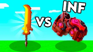 1 Rageblade vs INF OP GAUNTLETS.. (Roblox Bedwars)