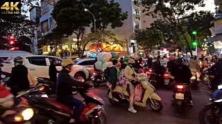 [4K]  Vietnam Walk -   ⛪  Hanoi Cathedral and Rush Hour Traffic  🛵