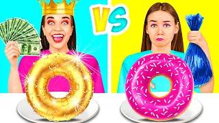 Chica Rica vs Chica Pobre Desafío De Fondue De Chocolate | Batalla de Comida por BooBoom Challenge