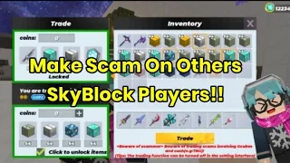 How to Scam Any Blockmango SkyBlock Player's | without drop trade | No Click Bait |#skyblock #bmgo