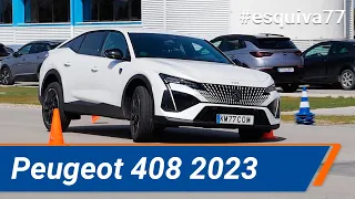 Peugeot 408 2023 - Maniobra de esquiva (moose test) y eslalon | km77.com