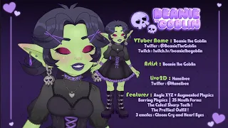 【Live2D Showcase】BeanieTheGoblin | Fullbody Vtuber Model