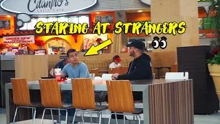 STARING AT STRANGERS IN PUBLIC PRANK (awkward)