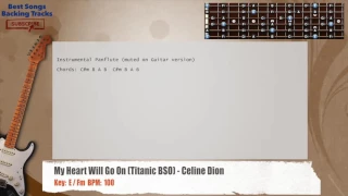 🎸 My Heart Will Go On (Titanic Theme) - Celine Dion Guitar Backing Track with chords and lyrics