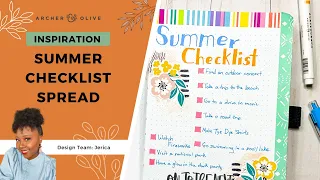 Quick + Easy Summer Checklist Spread | Summer Bullet Journal Idea