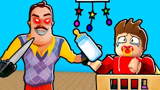 ESCAPE THE HELLO NEIGHBOR MONSTER IN ROBLOX WITH CHOP
