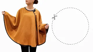 ⭐ Very easy Circular cape cutting and sewing | Lots of sewing tips in this video tutorial