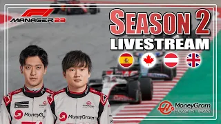 Yuki & Zhou Fighting for Every Point! | F1 Manager 2023 Career Mode Haas F1 Team Season 2 Round 8-11