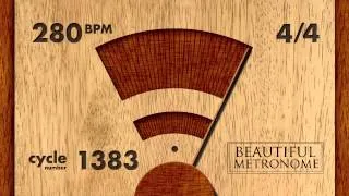 280 BPM 4/4 Wood Metronome HD