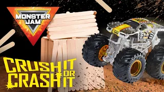 Does Max D Smash Trough a Popsicle Stick House? / Monster Jam Crush It Or Crash It! / Episode 6
