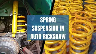 spring suspension in auto rickshaw // എനി ഓട്ടോറിക്ഷയിൽ കാർ യാത്ര ചെയ്യാം