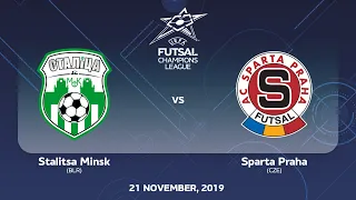 Stalitsa Minsk (BLR) - Sparta Praha (CZE). UEFA Futsal Champions League Elite Round - 21.11.2019.