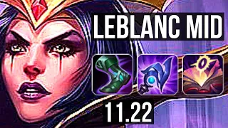 LEBLANC vs ORI (MID) | 10/0/4, Rank 7, Legendary | JP Challenger | 11.22