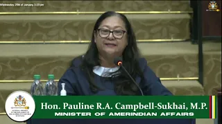 Budget 2023 debate presentation by Minister of Amerindian Affairs, Pauline Campbell Sukhai.