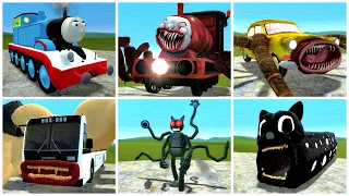 THOMAS ENGINE vs CHOO CHOO CHARLES vs CARTOON CAT vs BUS EATER vs CAR EATER