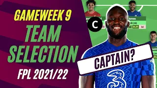 FPL GW9 TEAM SELECTION | Salah or Lukaku Captain? | Fantasy Premier League Tips 2021/22