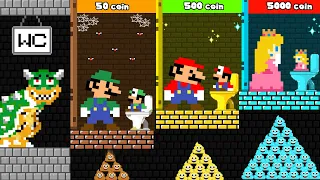 Toilet Prank: Mario, Luigi and Peach Poor vs Rich Toilet Challenge | Game Animation