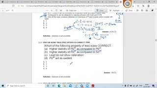 Chemistry JEE Advanced discussion 2 April