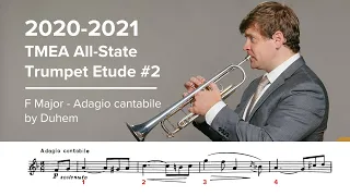 2020-2021 TMEA All State Trumpet Etude #2 - F Major Adagio cantabile by Duhem