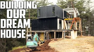 Turning 7 SHIPPING CONTAINERS into our DREAM HOUSE #build #containerhouse #diy