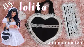 DIY LOLITA ACCESSORIES | Lace Heart Purse, Wrist Cuffs, Rectangle Head Piece