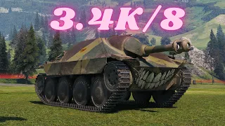 Jagdpanzer 38(t) Hetzer 8 Kills 3.4K Damage  World of Tanks