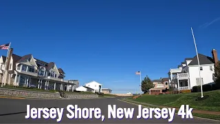Driving in wealthy American suburbs - Jersey Shore, New Jersey 🇺🇸 (4k)