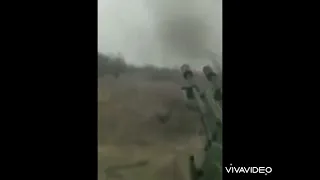 [GoPro] Ukrainian Zu-23-2 gun-truck in action.