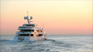 LADY SARA into the Sunrise | Trinity 187' Yacht