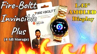 Fire Boltt Invincible Plus Gold SS Smartwatch unboxing | Invincible Plus gold AMOLED Display setup