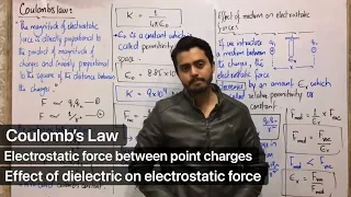 Coulomb’s law || electrostatics || force between the charges || class 12 || urdu hindi