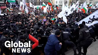 COVID-19: Bulgaria protesters try to storm parliament during rally against restrictions
