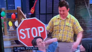 iCarly - Gibby Hits Spencer With A Stop Sign Again