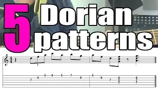 5 Easy Dorian Jazz Guitar Licks With Tabs For Beginners - D minor