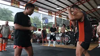 Leg Kick Defenses And Counter Sweep In Intermediate Muay Thai Class