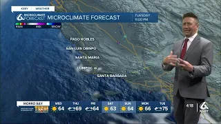 Temps warm a little, especially away from the beaches