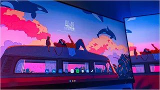 MAKE WINDOWS 10 / 11 LOOK BETTER ┃ Minimalist LOFI Desk 🌸