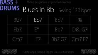 Blues in Bb (130 bpm) Bass/Drums : Backing Track