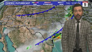 Cold front arrives Thursday with some afternoon rain. It will usher in a taste of fall to the Coasta