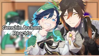 Archons react to | Genshin impact | Shitpost | Gacha