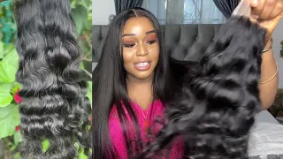 UNBOXING RAW INDIAN WAVY HAIR || IS THIS THE BEST RAW HAIR LACE CLOSURE ? || INDIANHAIRTREE