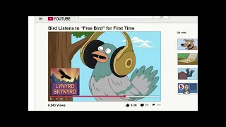 Family Guy Bird Listens to "Free Bird" for First Time but I added the actual Free Bird Song