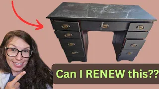 How to Paint Wash furniture | Boho Design | Spring Renew Unique Antique Challenge | DIY Desk redo