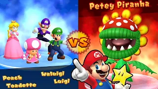 Mario Party 10 - Peach vs Toadette vs Waluigi vs Luigi - Whimsical Waters Board | Master com
