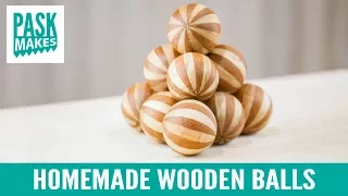 Homemade Wooden Balls - with Holesaw & Lathe