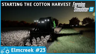 Elmcreek #23 FS22 Timelapse Harvesting Cotton & Soybeans, Selling Clothes & Bread, Buying a Field
